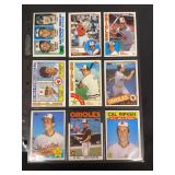 1982-1986 Topps Cal Ripken Jr. Assorted Lot of 9 Baseball Cards Including Rookies and All-Stars