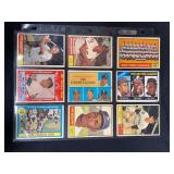 1961 Topps Baseball Cards Lot of 9 Featuring Willie Mays, Hank Aaron, Roberto Clemente, and New York Yankees