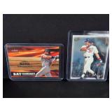 Lot of 2 Mike Piazza Baseball Cards - 1997 Fleer Ultra Game Time #5/18 & 2001 Fleer Focus Bat Company #5 of 10 BC