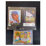 Lot of 3 Assorted Baseball Cards - Dick Groat Autograph, Bill Lee Autograph, Frank Howard Relic
