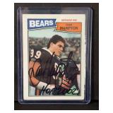 1987 Topps Dan Hampton #53 Autographed Chicago Bears Football Card
