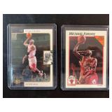 1991-92 and 1995-96 Upper Deck & Hoops Michael Jordan Lot of 2 Basketball Cards