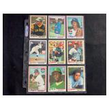1978 Topps Baseball Card Lot of 9 - Dave Winfield, Phil Niekro, Don Sutton, Rich Gossage, Gary Carter, Carlton Fisk, Steve Garvey, Vida Blue, Tony Perez
