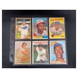 1964 Topps Baseball Card Lot of 6 - Billy Williams Rookie, Frank Robinson, Don Drysdale, Enos Slaughter, Whitey Ford, Ernie Banks