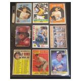 Assorted Major League Baseball Trading Cards Lot of 9 Featuring Pete Rose and Rollie Fingers