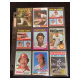 Baseball Card Collection Lot of 9 Topps and Fleer Stars HoF Al Kaline Frank Robinson Johnny Bench Mike Schmidt Lou Gehrig