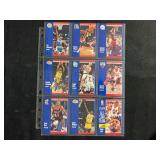 1991 Fleer Basketball Complete Insert Set (9 Cards) incl. Magic Johnson, Larry Bird, Michael Jordan