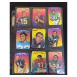 1968 Topps 3D Football Partial Set (9 Cards) Featuring Bart Starr and Daryle Lamonica