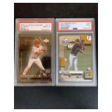 Lot of 2 Graded Baseball Cards: 1999 Upper Deck Black Diamond J.D. Drew #117 PSA 9 & 2022 Donruss Optic The Rookies Oneil Cruz #TR2 PSA 9