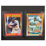 1990 Score Hot Rookie Frank Thomas #4 of 10 and 1990 Topps Frank Thomas #414 Lot of 2 Baseball Cards Raw