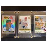 Lot of 3 Autographed Baseball Cards - Paul Blair 2001 Topps Archives, Frank Howard 2001 Fleer Greats, and Frank Howard 2001 Topps Team Topps Legends