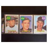 1969 Topps Juan Marichal #370, Gaylord Perry #485, Hoyt Wilhelm #565 Lot of 3 Baseball Cards