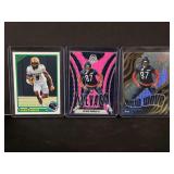 2025 Panini Luther Burden III Football Card Lot of 3 (Score, Mosaic Elevate, Revolution New Wave)