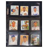 1950 Bowman Baseball Card Partial Set Lot of 9 Cards Featuring Dom DiMaggio and Others