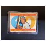 1960 Topps 566 Hank Aaron Sport Magazine 60 All-Star Selection Baseball Card Raw