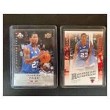 2008-09 Upper Deck First Edition Basketball Derrick Rose Lot of 2 Cards #259 and #RS-DR Rookie
