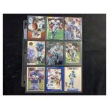 Barry Sanders Detroit Lions Football Card Lot Assorted Brands 1990s-2001 (9 Cards)