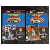 1991 Topps Stadium Club 2nd Series Baseball Card Wax Box Unopened