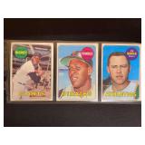1969 Topps Baseball Lot of 3 Cards Willie McCovey #440 Willie Stargell #545 Jim Hunter #235 Raw