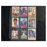 Assorted MLB Baseball Cards Lot of 9 with Roberto Alomar, Jim Edmonds, and Eric Karros