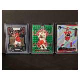 Lot of 3 Patrick Mahomes II Football Cards Panini Prizm Draft Picks Mosaic Unparalleled