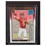 2024 Panini Donruss Jayden Daniels Rated Rookie Throwback #43 Football Card