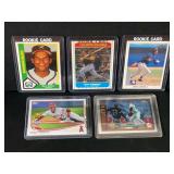 Baseball Card Lot of 5 Assorted Star Players including Derek Jeter and Mike Trout Raw