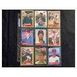 MLB Rookie Card Lot of 9 - Will Clark, Barry Larkin, Roberto Alomar, Rafael Palmeiro, and More