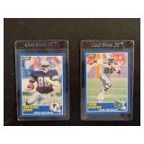 1989 Score Michael Irvin #18 and Cris Carter #72 Lot of 2 Football Cards