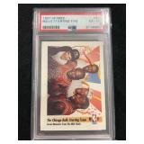 1991 SkyBox Bulls Starting Five #337 Michael Jordan, Scottie Pippen, Horace Grant, John Paxson, Bill Cartwright Graded PSA 6