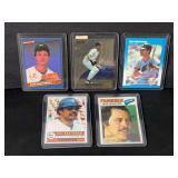 New York Yankees Baseball Card Lot of 5 - Don Mattingly, Derek Jeter, Reggie Jackson, Jim Hunter