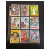 Assorted Major League Baseball Trading Cards Lot of 9 Featuring Nolan Ryan Tom Seaver Pete Rose Jim Palmer Mike Schmidt Hoyt Wilhelm Cal Ripken Rickey Henderson