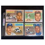1956 Topps Baseball Cards Lot of 4 - Frank House #32, Ed Mathews #107, Robin Roberts #180, Jim Gilliam #280