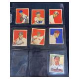 1949 and 1950 Bowman Baseball Card Lot of 7 (Johnny Sain, Walter Evers, Lou Brissie, George Munger, Jack Lohrke, Willard Marshall, Early Wynn)