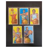 1970 Topps Basketball Lot of 5 Cards - Elgin Baylor, Kevin Loughery, Don Ohl, Art Williams, Nate Bowman