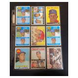 1960-1969 Topps Los Angeles Dodgers Baseball Card Collection Lot of 9 Featuring Sandy Koufax and Don Drysdale