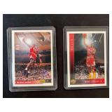 Lot of 2 1992-93 and 1993-94 Upper Deck Michael Jordan #23 Basketball Cards
