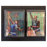 1995-96 Fleer #293 and 1995-96 Fleer Ultra #274 Kevin Garnett Rookie Basketball Cards Lot of 2