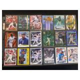 Ken Griffey Jr. Baseball Card Collection Assorted Manufacturers and Years Lot of 18