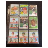 1973 Topps Baseball Card Lot of 9 Featuring Pete Rose Hank Aaron Willie McCovey