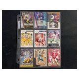 2007 Donruss Playoff Absolute Memorabilia Football Card Lot of 9 with Ben Roethlisberger, Eli Manning, Tony Romo, Dan Marino, and Steve Young