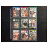 1985 Topps Football Lot of 9 Cards including Dan Fouts, John Riggins, Jim Plunkett, and Greg Bell