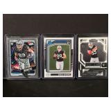 2024 Brock Bowers Lot of 3 Football Cards Topps Chrome Panini Donruss Optic Contenders