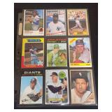 Assorted MLB Baseball Cards Lot of 9 Featuring Barry Bonds, Deion Sanders, and Hall of Famers