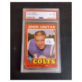 1971 Topps John Unitas #1 PSA 4 Graded Sports Card