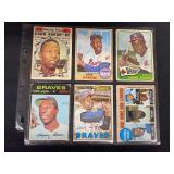 1968 Topps Hank Aaron Lot of 6 Baseball Cards
