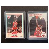 1990 Fleer and NBA Hoops Michael Jordan Lot of 2 Basketball Cards