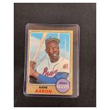 1968 Topps 110 Hank Aaron Atlanta Braves Baseball Card Raw