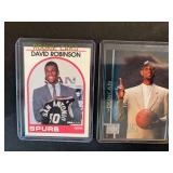 1989 Hoops David Robinson Rookie Card #138 and 1997 Upper Deck Tim Duncan Rookie Card #114 Lot