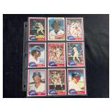 1981 Topps New York Yankees Baseball Card Lot of 9